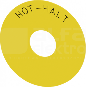 SIRIUS ACT żółty NOT-HALT Etykieta podkładkowa