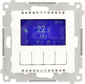 SIMON54 biały Regulator temperatury z wyświetlaczem
