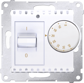 SIMON54 16(2)A biały Regulator temperatury z czujnikiem wewn