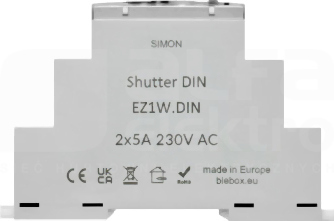 Shutterbox DIN 230V Wi-Fi Sterownik do obsługi rolety, żaluzji, markizy